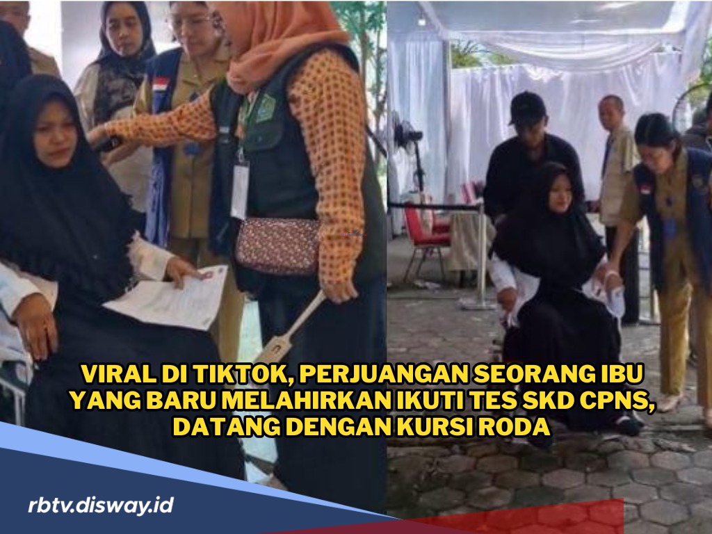 Perjuangan Sofiyana, Habis Melahirkan Langsung Ikut Tes SKD CPNS Datang Pakai Kursi Roda