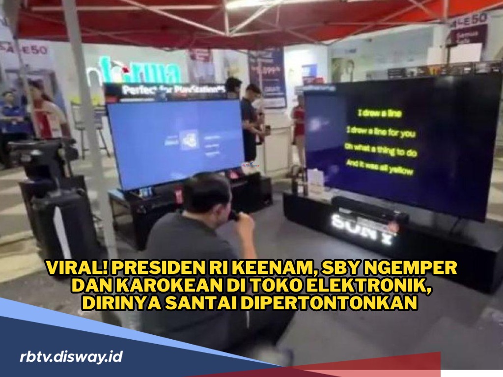 Menikmati Masa Pensiun, SBY Asyik Ngemper dan Karaokean di Toko Elektronik