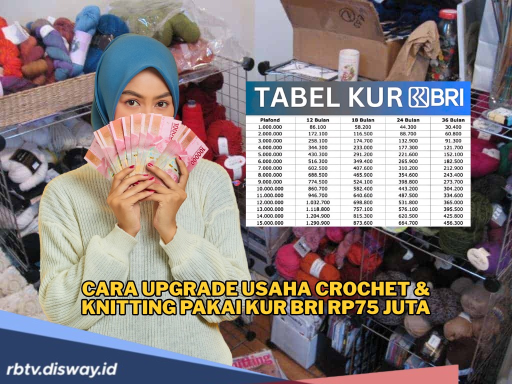 Pinjaman Rp75 Juta KUR BRI untuk Modal Usaha Crochet & Knitting, Angsuran Bulanan Rp54 Ribuan 