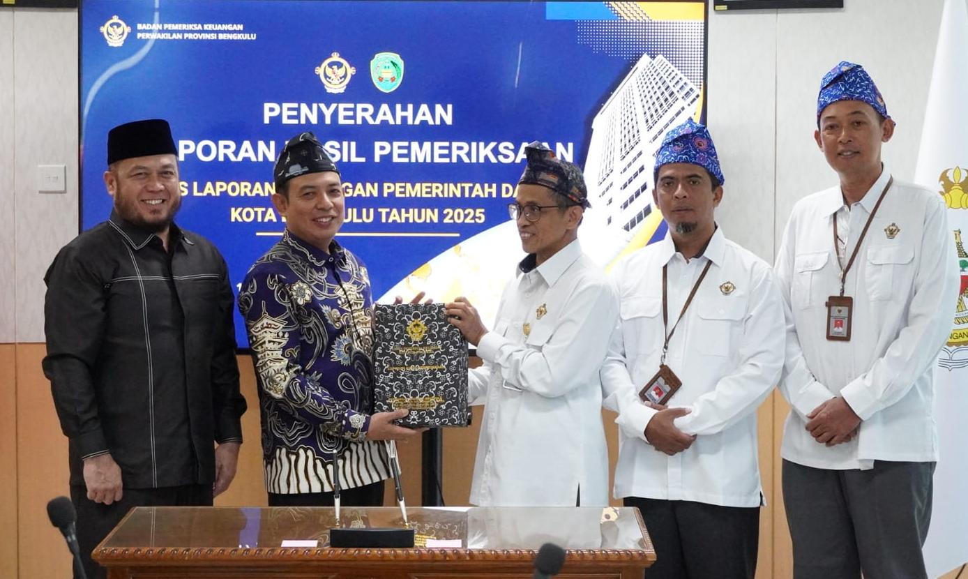 8 Kali Beruntun Pemkot Bengkulu Raih Opini WTP dari BPK RI 