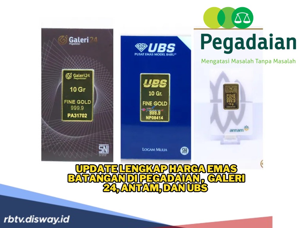 Update Lengkap Harga Emas Batangan di Pegadaian 16 April 2025 Galeri 24, Antam, dan UBS 