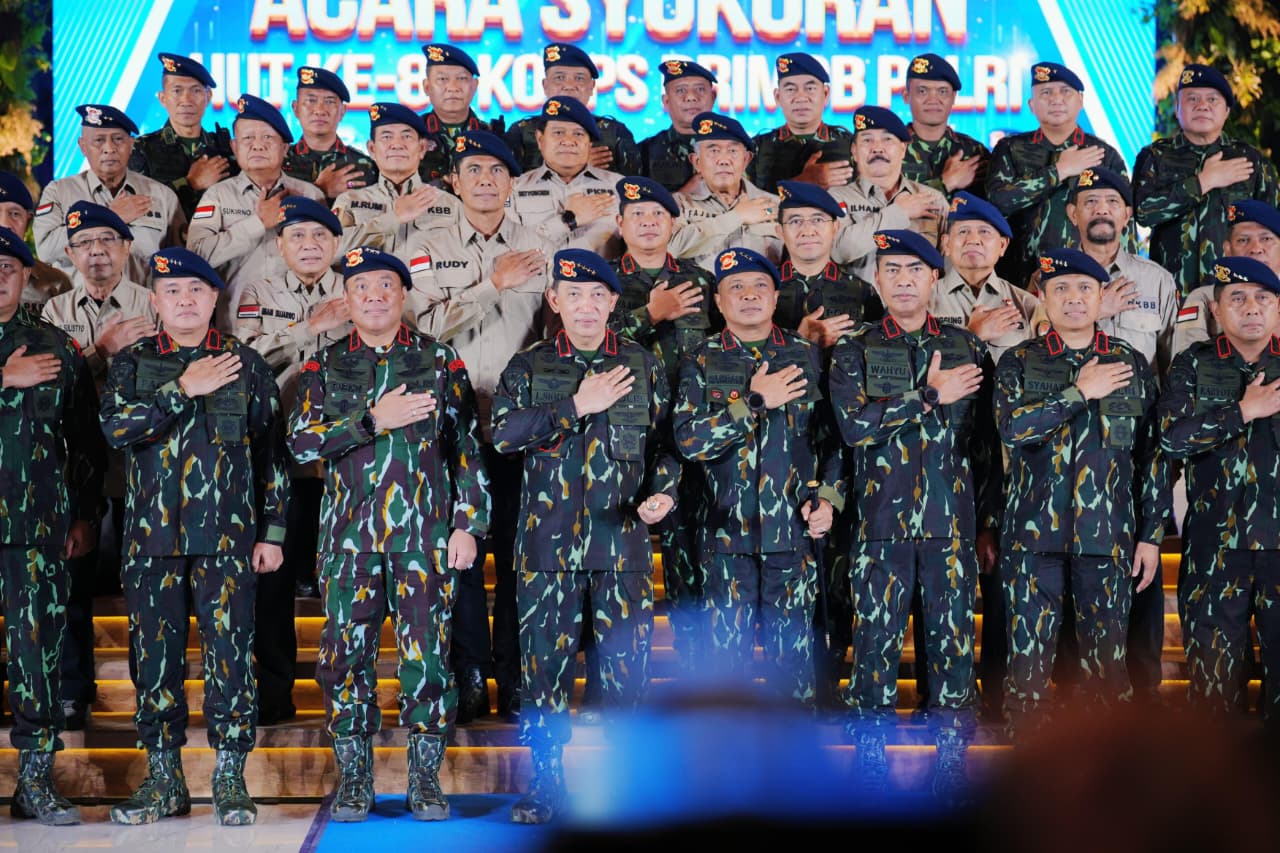 Hadiri Syukuran HUT ke-80 Brimob, Kapolri Apresiasi Peran Brimob Dukung Program Pemerintah