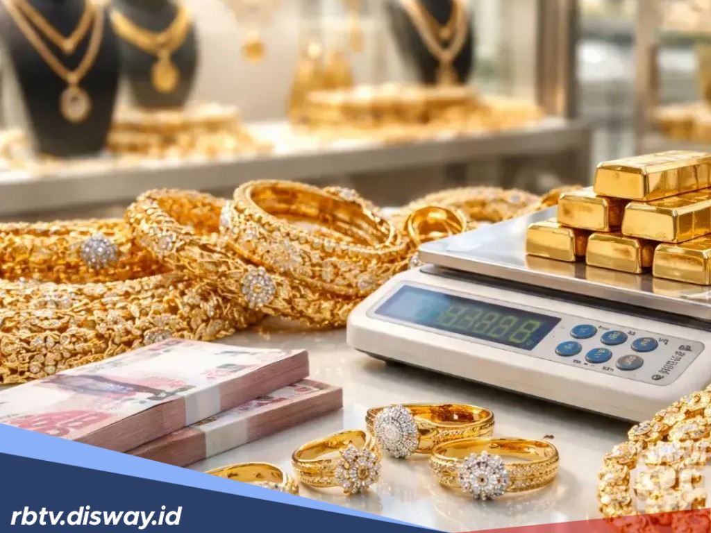 Harga Emas Perhiasan Hari Ini Turun Tipis Menjelang Awal Puasa Ramadan
