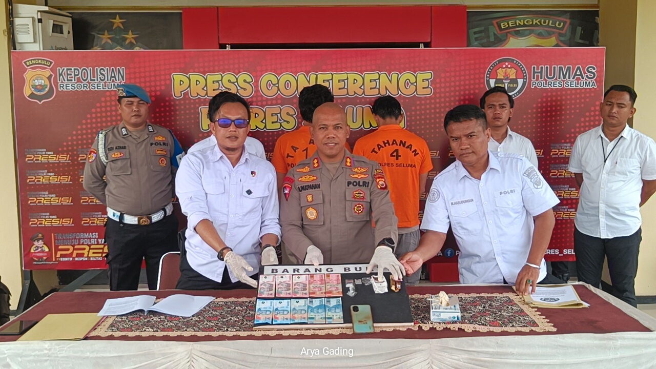Dua Pelaku Narkoba Diamankan Polres Seluma, Tersangka Mengaku Gunakan Sabu Untuk Meningkatkan Stamina