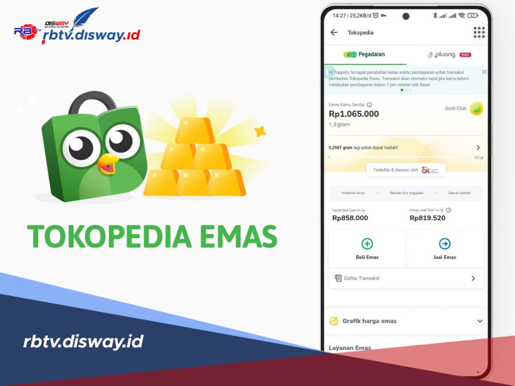 Investasi Emas di Tokopedia Aman Nggak Sih? Coba Cek di Sini