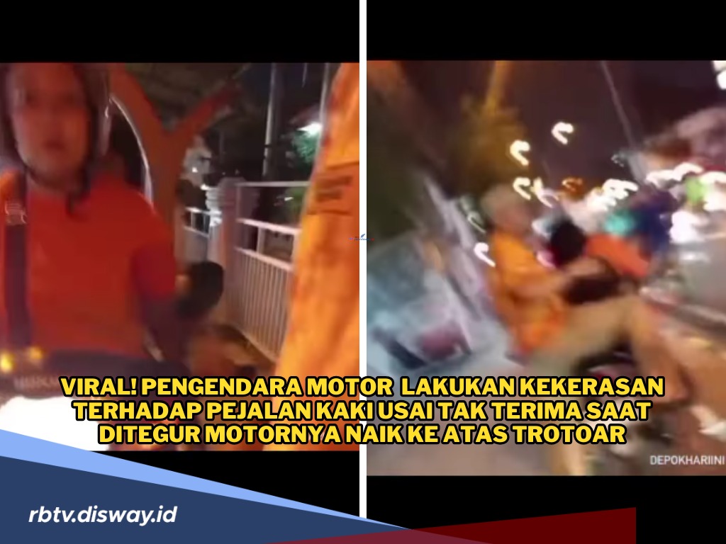 Viral Pejalan Kaki di Depok Kena Bogem dan Dilindas Pengendara Motor yang Naik ke Trotoar