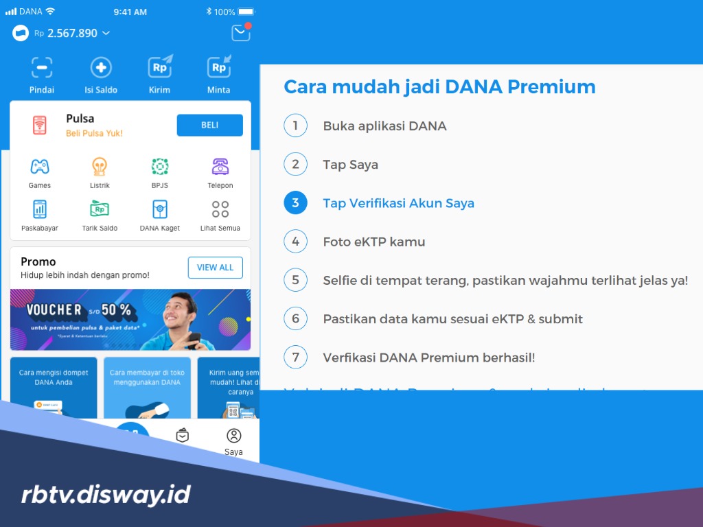 Nggak Pakai Lama, Berikut Langkah-langkah Upgrade ke DANA Premium