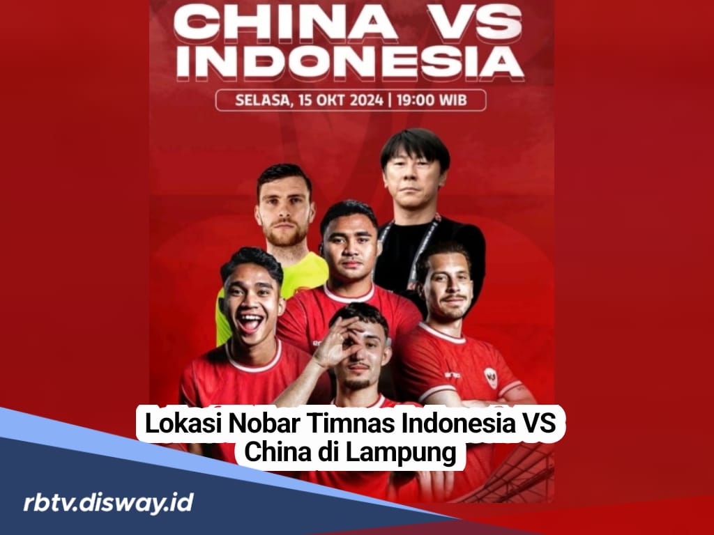 Siap Dukung Indonesia Vs China! Ini Daftar Lokasi Nobar Kualifikasi Piala Dunia 2026 di Lampung 