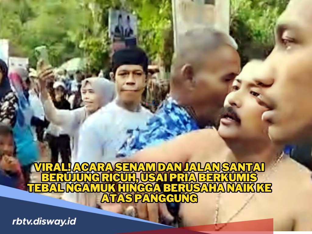 Pria Kumis Tebal Naik ke Panggung, Acara Senam dan Jalan Santai Ricuh Kampanye Bupati Ricuh