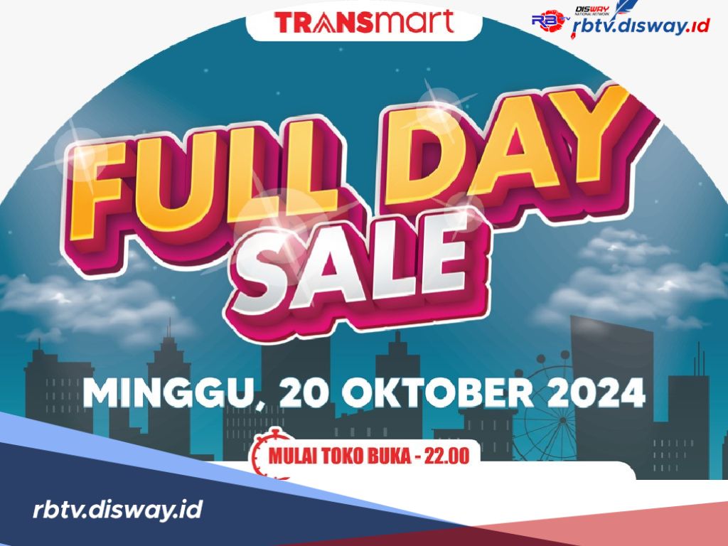 Promo Transmart Full Day 20 Oktober 2024, Dapatkan Diskon 50 Persen + 20 Persen