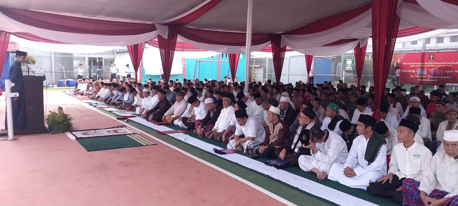 Raih Kemenangan, Warga Binaan Lapas Bengkulu Shalat Idul Fitri