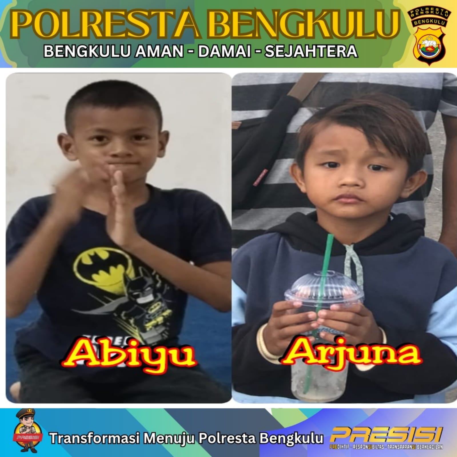 Tolong Bantu Cari, 2 Anak Ini Dilaporkan Hilang Sejak Selasa Sore