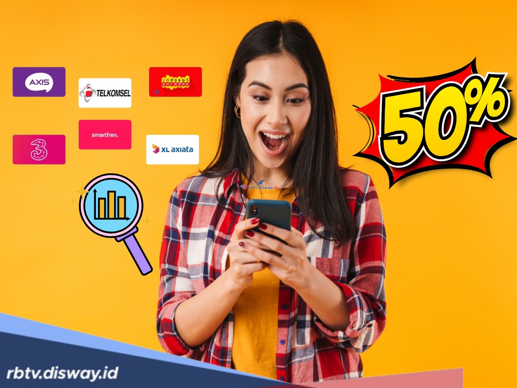 Diskon 50% Paket Data Lebaran, Begini Cara Dapatkan Promo dari Telkomsel, Indosat, XL Axiata, dan Smartfren