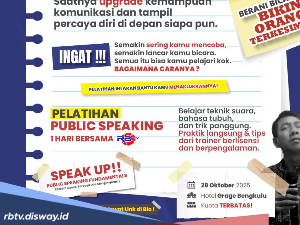 Ayo Ikuti! RBTV Gelar Pelatihan Public Speaking, Saatnya Tampil Percaya Diri dan Menginspirasi