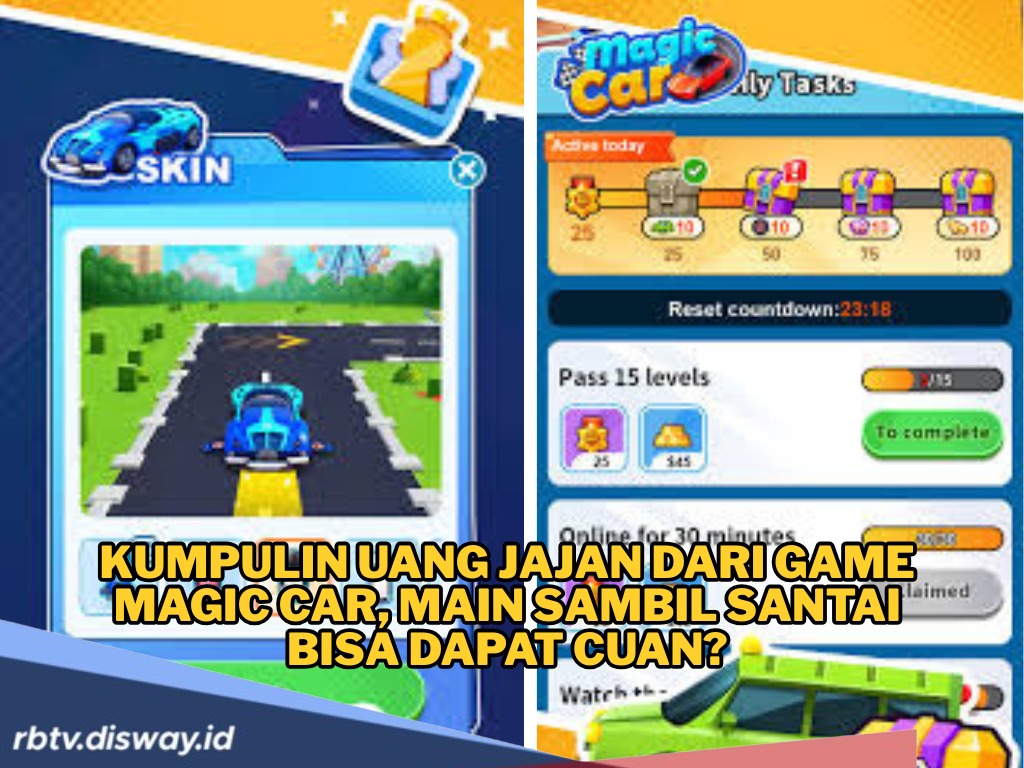 Kumpulin Uang Jajan Gratis dari Game Magic Car, Tiap Hari Cair