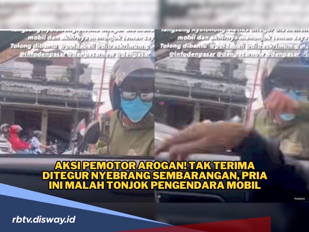 Tak Terima Ditegur, Pria Ini Malah Tonjok Pengendara Mobil