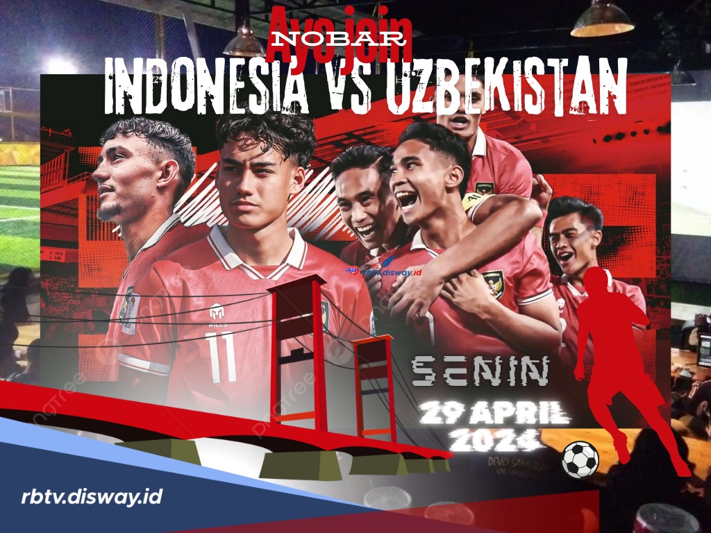 Indonesia Vs Uzbekistan, Wong Kito Galo! Ini Tempat Nobar Semifinal Piala Asia U23 di Palembang dan Sekitarnya