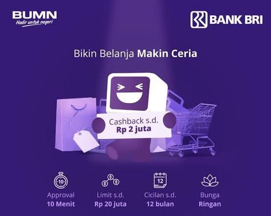 Checkout Keranjang Olshop Pakai Pinjol BRI, Bisa Pinjam Rp10 Juta Bisa Dicicil 12 Bulan