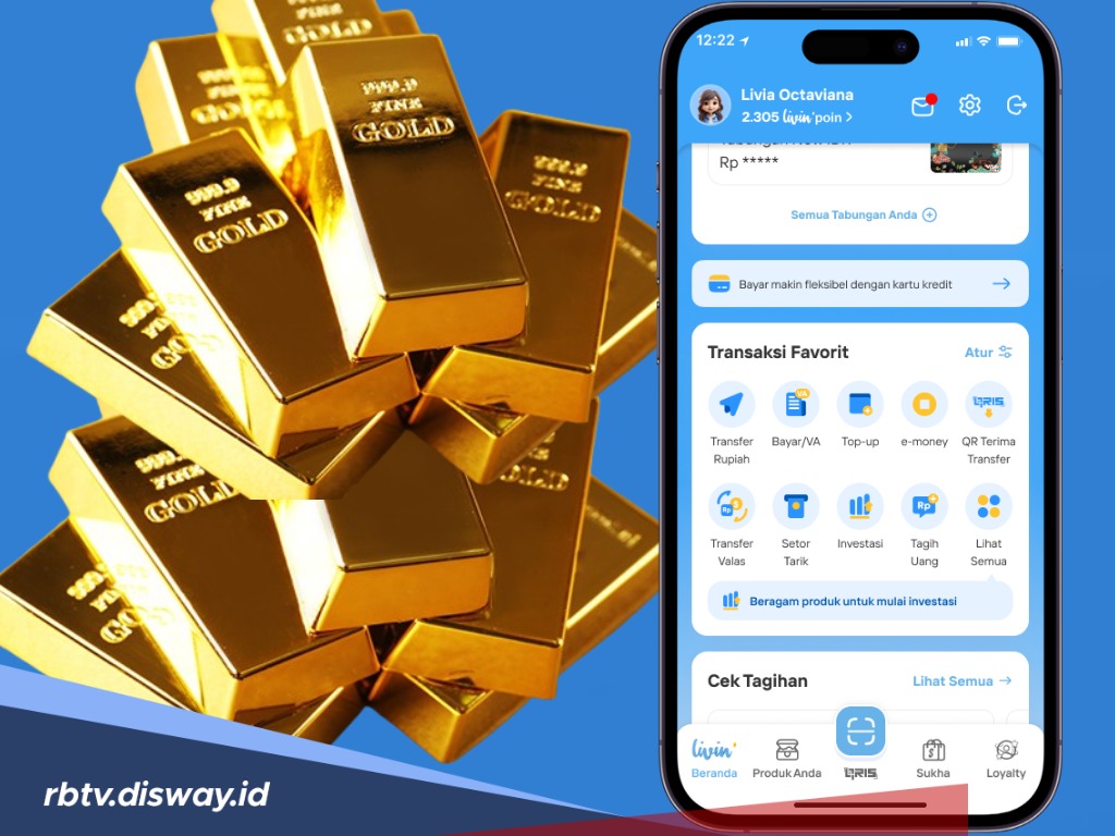 Cara Investasi Emas di Livin’ by Mandiri, Aman dan Pasti Untung 