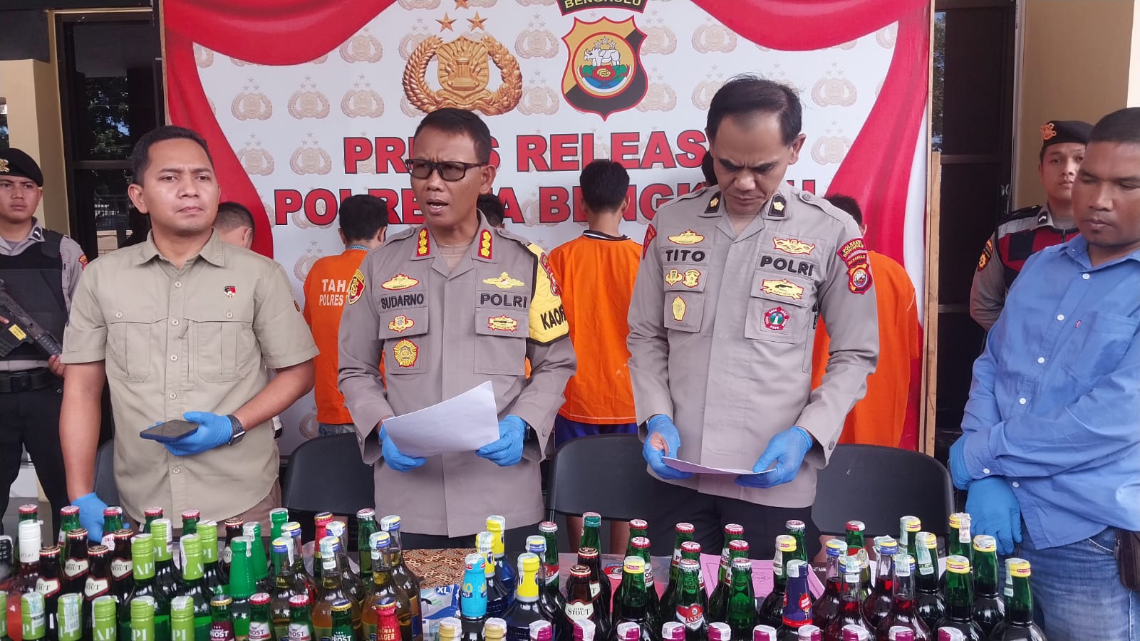 Bravo, Komplotan Bandit Curanmor Ditangkap Tim Gabungan Polresta Bengkulu dan Jatanras