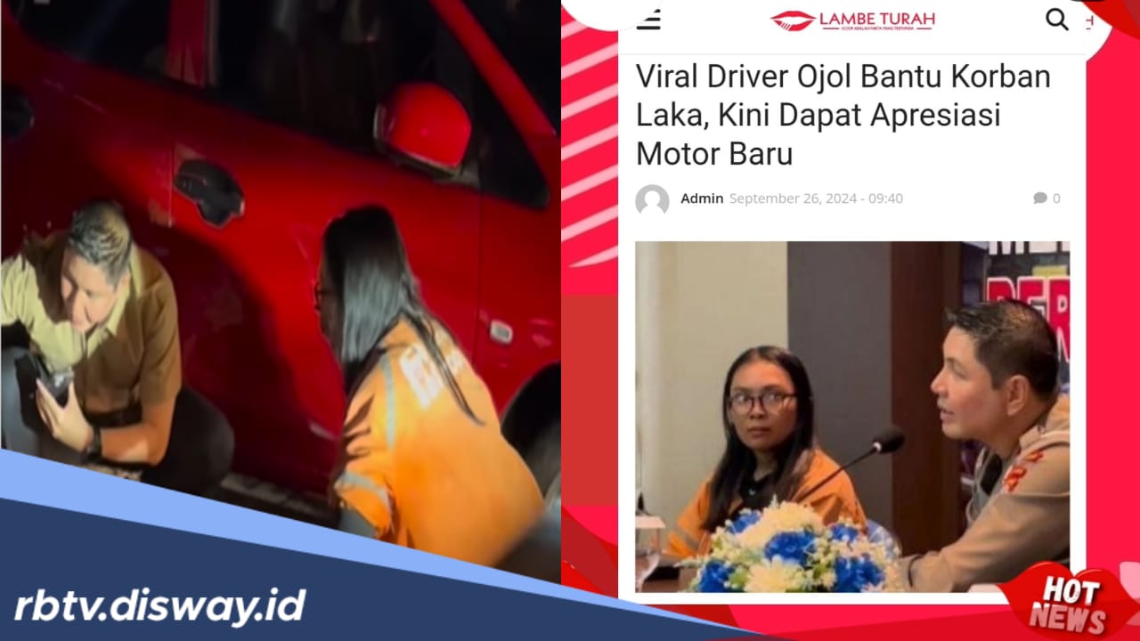 Berhati Mulia, Driver Ojol Wanita Sigap Bantu Korban Laka Lantas Dihadiahi Motor