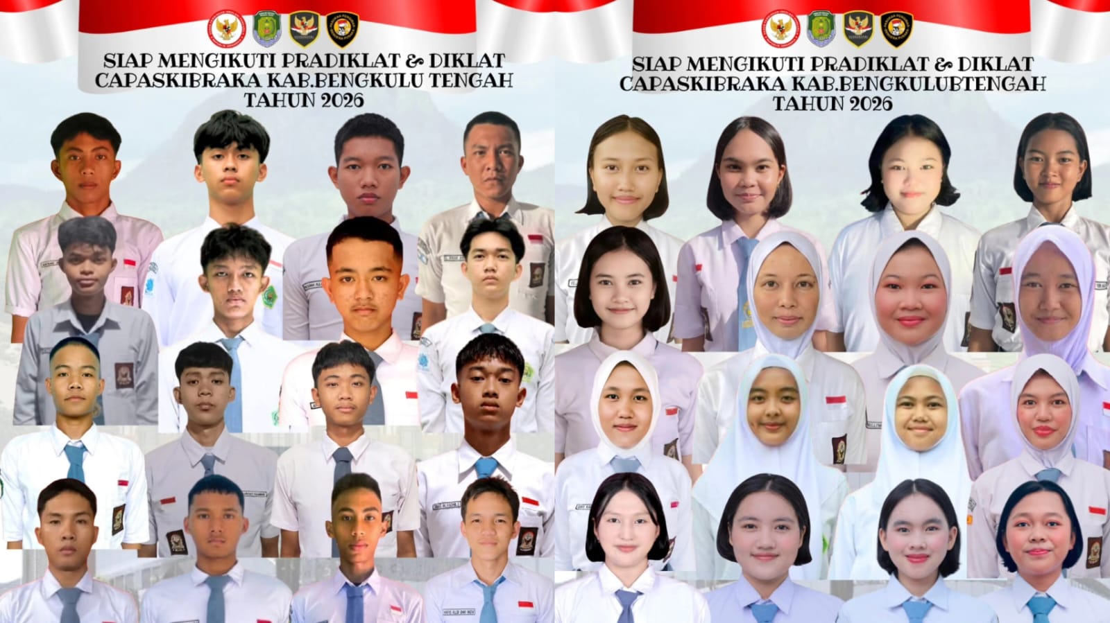  32 Paskibraka Bengkulu Tengah Dikukuhkan 16 Agustus 2026 