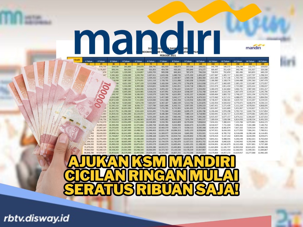 Setop Pinjaman Ilegal! Cukup  Ajukan KSM Mandiri Rp5 Juta, Cicilan Ringan Mulai Seratus Ribuan saja!