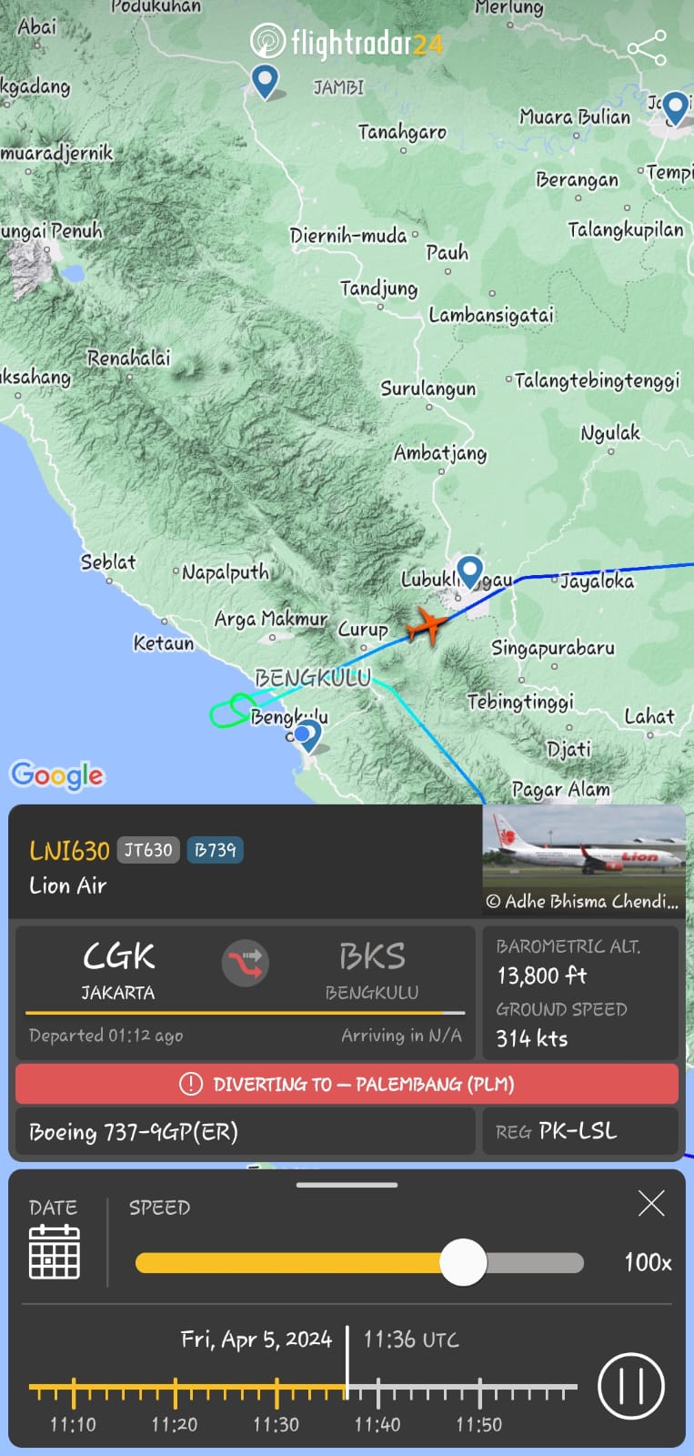 Dua Pesawat Lion Air Sempat Batal Mendarat di Bandara Fatmawati Karena Dampak Cuaca Buruk 