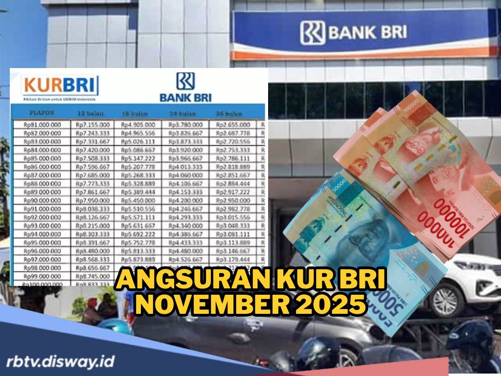 Tabel KUR BRI November 2025, Pinjaman Rp 1-200 Juta Angsuran Mulai Rp 21 Ribu, Bayar 5 Tahun