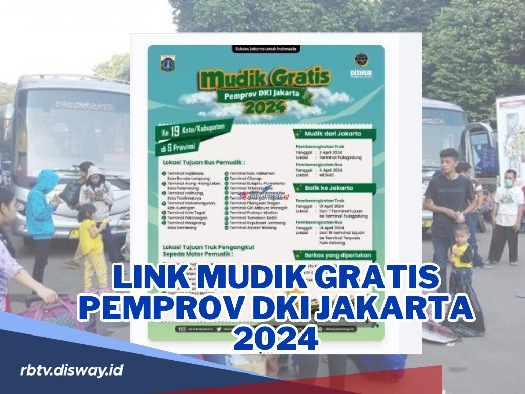 Kembali Dibuka dan Jangan Sampai Ketinggalan! Ini Link Mudik Gratis Pemprov DKI Jakarta 2024