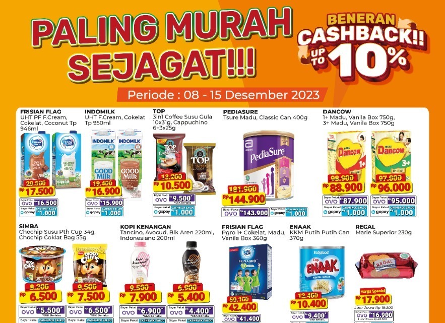 Jangan Lupa Borong! Promo Alfamart Terbaru 10-15 Desember 2023, Beneran Cashback 10%