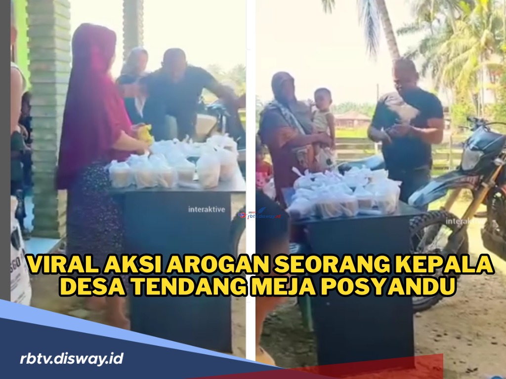 Aksi Arogan Kades Tendang Meja Posyandu Viral, Disaksikan Kades Posyandu dan Anak-anak