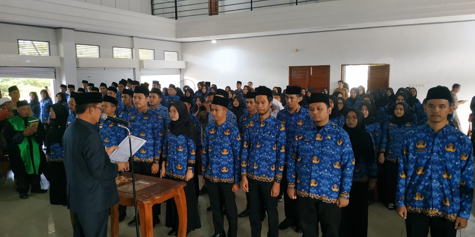 130 PNS Formasi 2021 Dilantik dan Diambil Sumpah, Ini Pesan Khusus Bupati Kaur