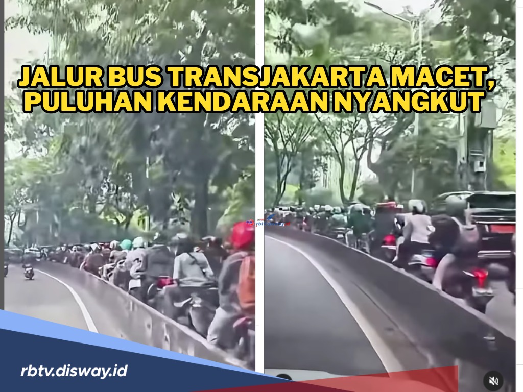 Waduh! Ratusan Kendaraan Terjebak di Jalur Bus Transjakarta, Apa Penyebabnya?