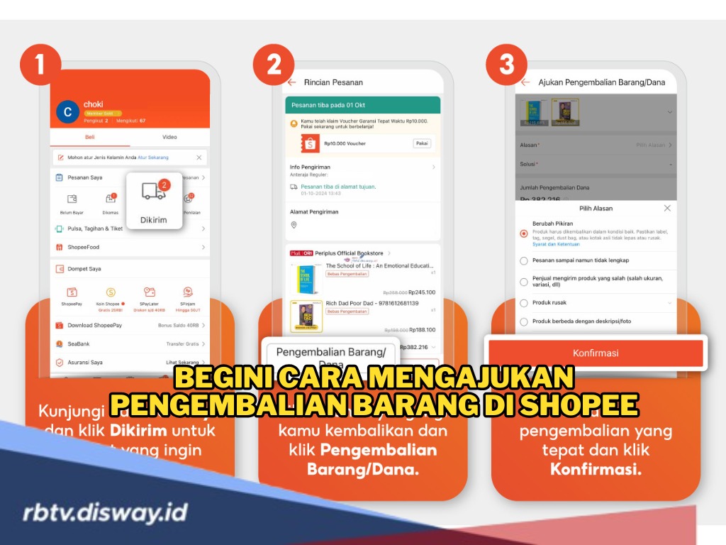 Barang Tidak Sesuai? Begini Cara Mengajukan Pengembalian Barang di Shopee, Uang Langsung Kembali