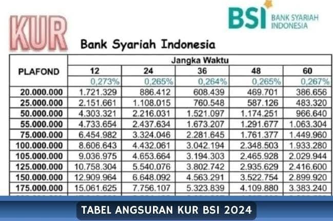 Link Pengajuan KUR BSI Online, Lengkap dengan Tabel Cicilan KUR BSI Pinjaman Rp 25 Juta dan Rp 30 Juta