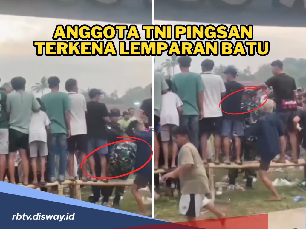 Anggota TNI Pingsan Terkena Lemparan Batu saat Pertandingan Sepak Bola antar Kampung