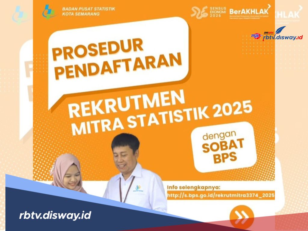 Open Rekrutmen Calon Mitra Statistik di Semarang Tahun 2025, ini Syarat dan Cara Daftarnya