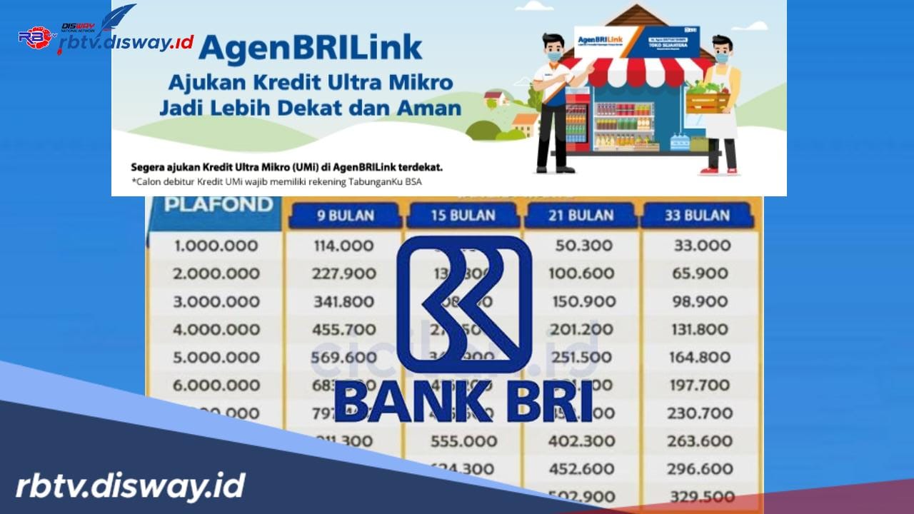 Limit Pinjaman Maksimal Rp10 Juta Tanpa Agunan, Bunga Pinjaman Kredit Ultra Mikro BRI Kecil Dibanding KUR