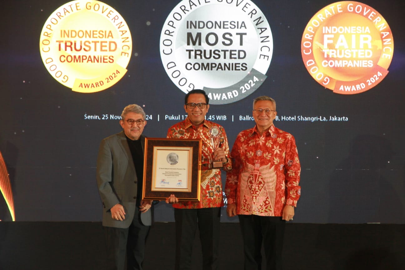  BRI Dinobatkan Sebagai The Most Trusted Company 2024 di Ajang Corporate Governance Perception Index 2024