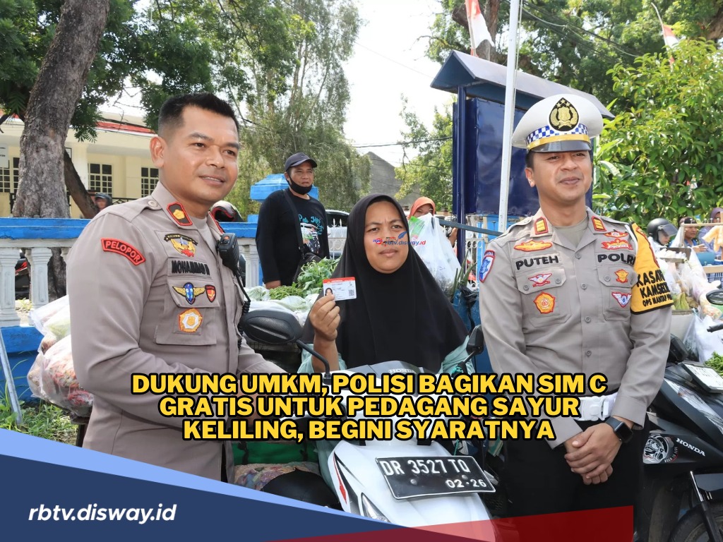 Asyik! Pedagang Sayur Keliling Dapat SIM C Gratis dari Polisi, Ini Syaratnya