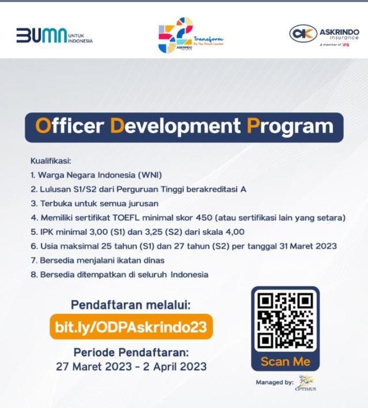 Dear Pencari Kerja. BUMN Ini Buka Peluang Untuk S1 dan S2, Penempatan Seluruh Indonesia