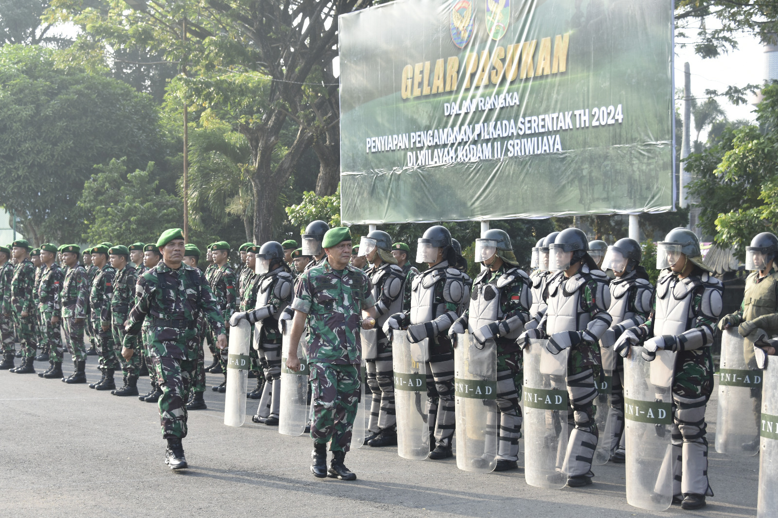 Korem 041/Gamas Bengkulu Gelar Pasukan untuk Pengamanan dan Sukseskan Pilkada Serentak 2024