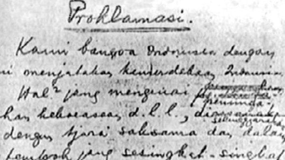 Teks Proklamasi Itu Disusun Jam 3 Pagi, Walaupun Cuma 2 Alinea Butuh 2 Jam Menyelesaikannya