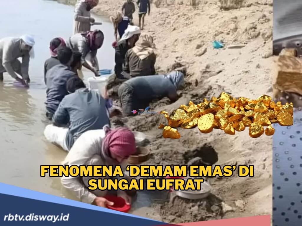 Fenomena ‘Demam Emas’ di Sungai Efrat, Ratusan Warga Raqqa Turun ke Dasar Sungai yang Mengering