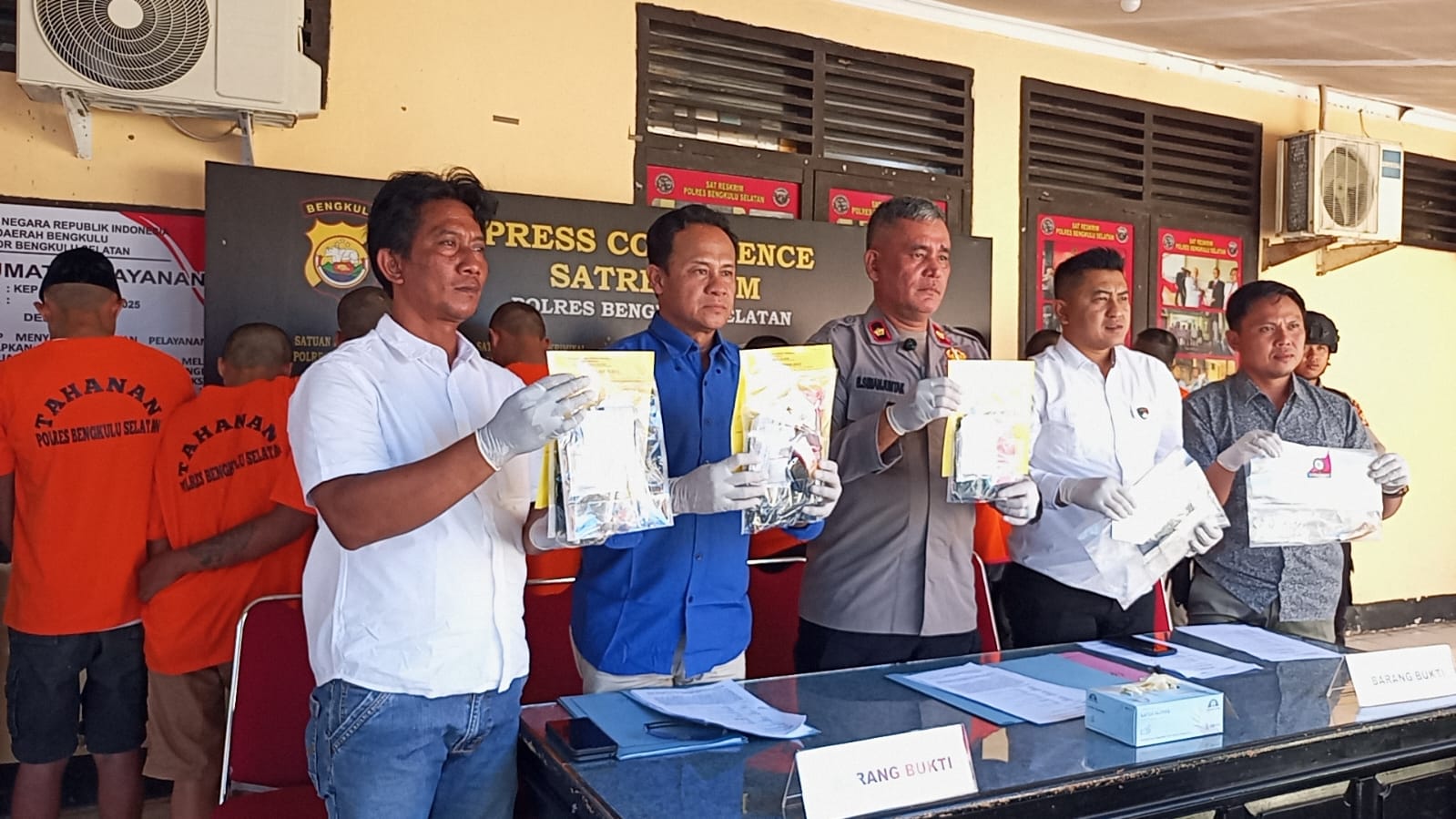 Polres Bengkulu Selatan Ringkus 12 Pelaku Tindak Pidana. Narkotika, Curanmor Hingga Penganiyaan