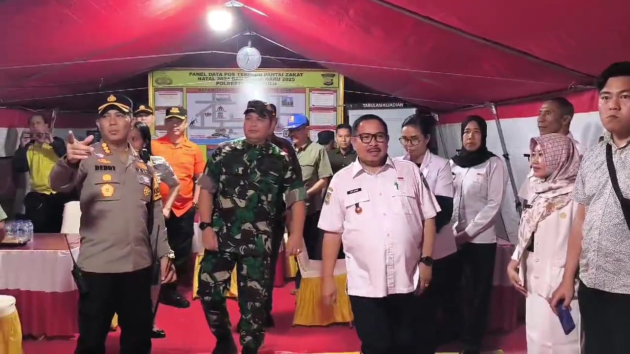 Pj Walikota Bengkulu, Kapolresta dan Dandim 0407 Gelar Patroli Bersama di Malam Natal 2024