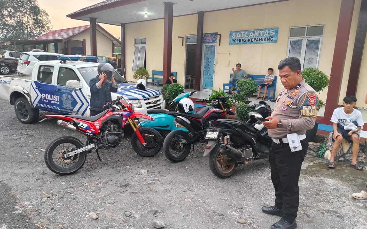 Terjaring Balap Liar di Komplek Perkantoran, 7 Unit Motor Dikandangkan Satlantas Polres Kepahiang