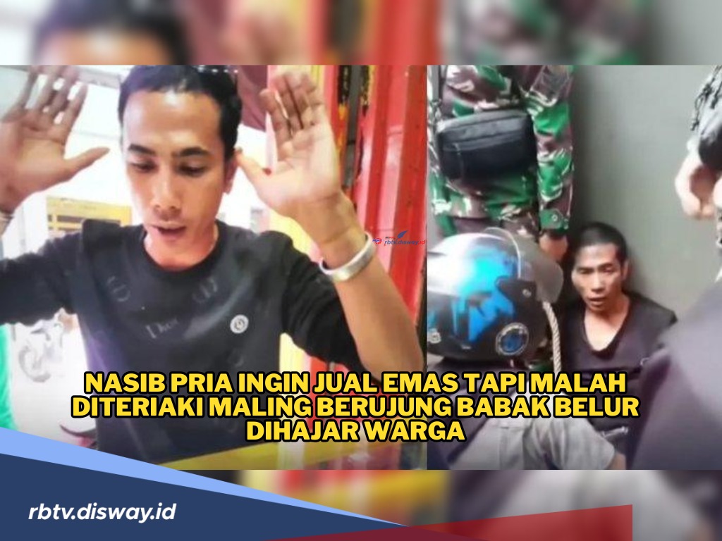 Nasib Apes, Ingin Jual Emas 100 Gram Malah Diteriaki Maling, Pria Ini Babak Belur Dihajar Warga