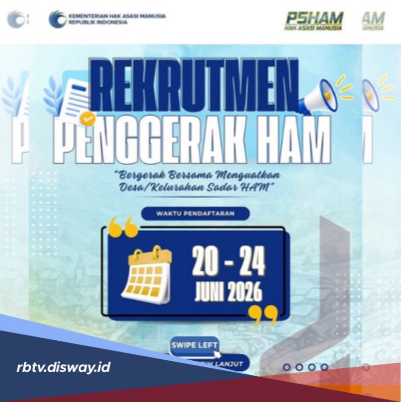 Penerimaan Tenaga Penggerak HAM di Kementerian HAM, Usia 45 Tahun dan Tamatan SMA Bisa Daftar   